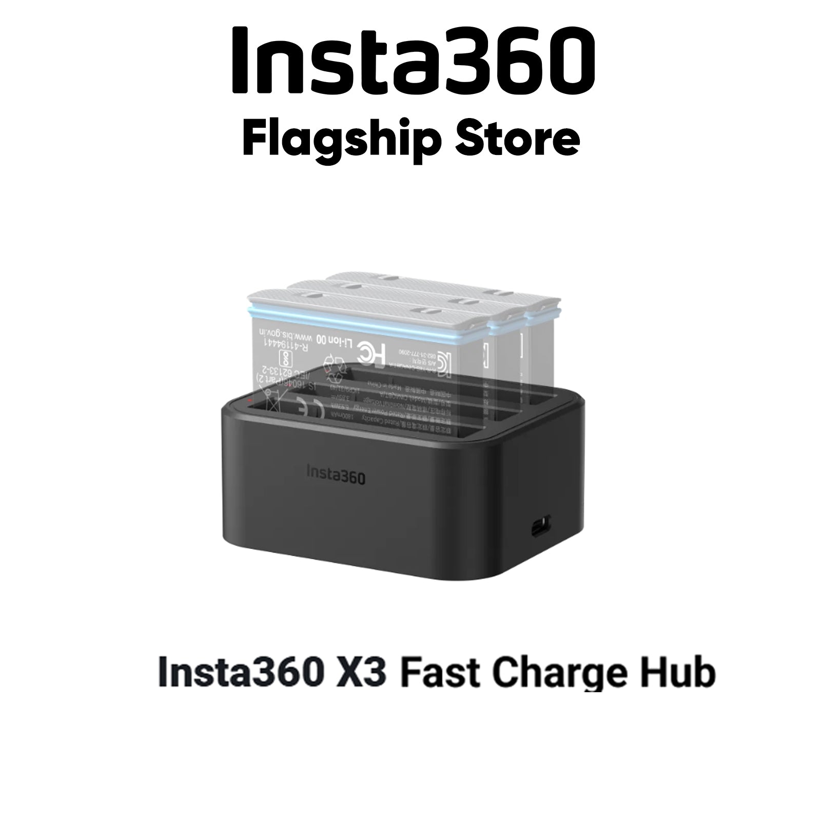 Insta360 X3 Fast Charge Hub | Easily fast charge up to three batteries at the same time