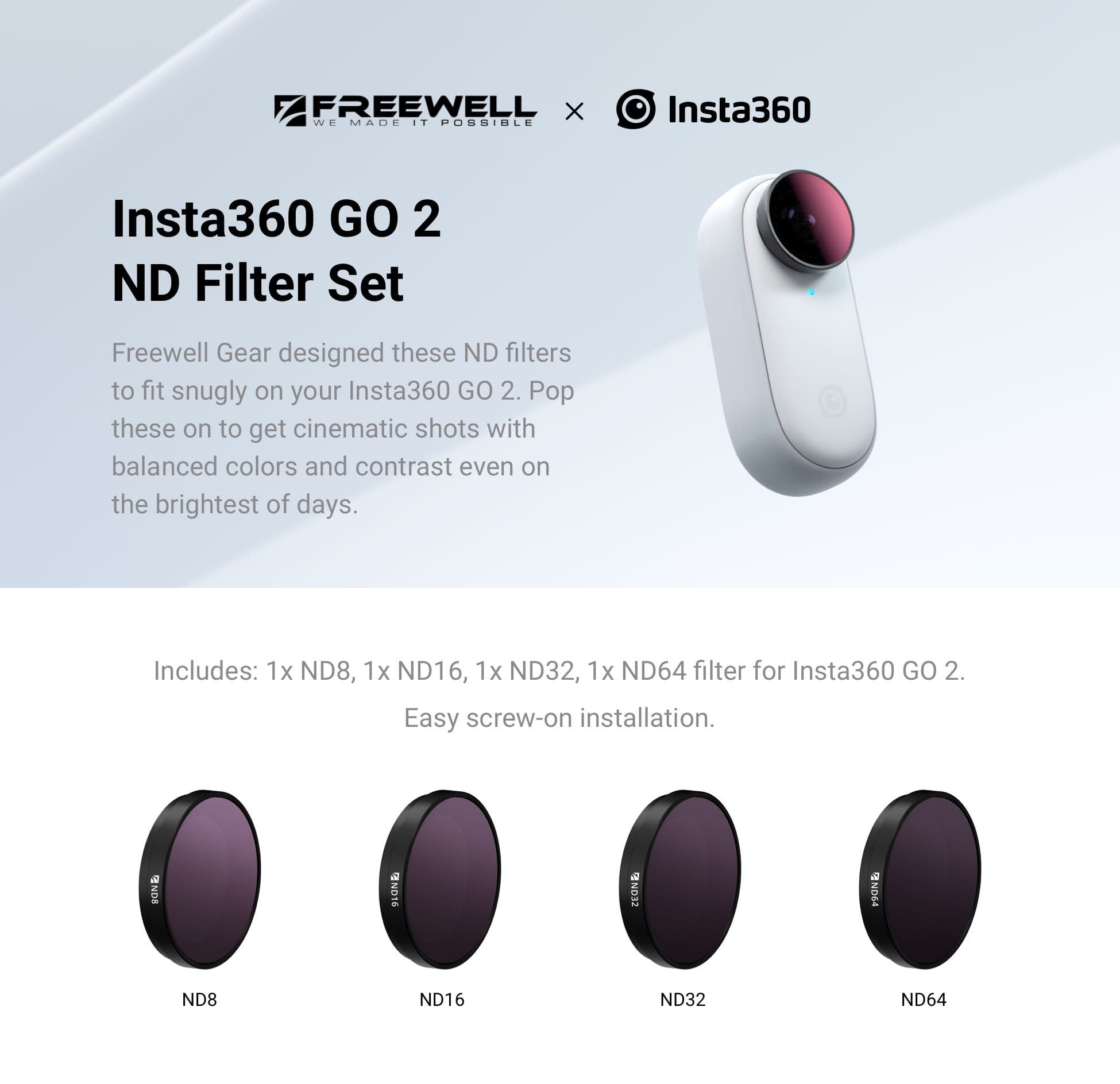 Insta360 GO 2 ND Filter Set Ready Stocks