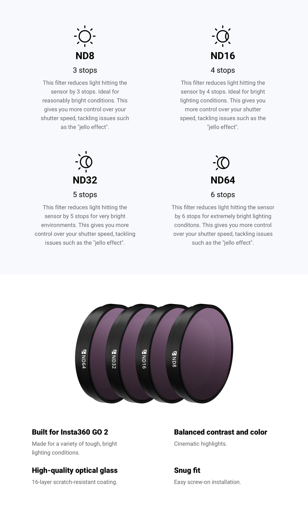 Insta360 GO 2 ND Filter Set Ready Stocks