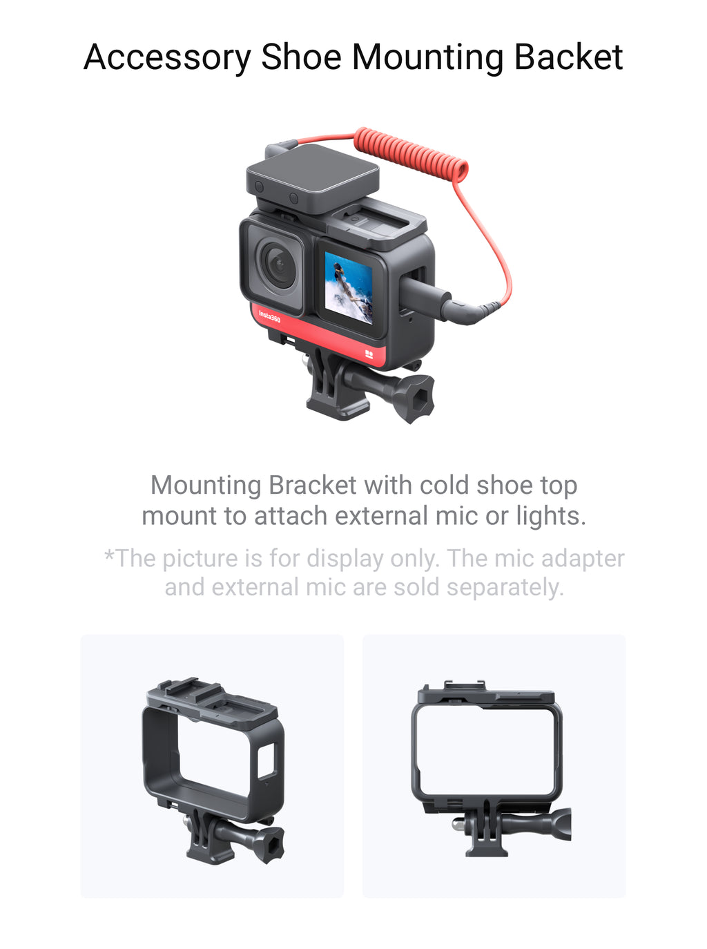 Insta360 ONE R Accessory Shoe Mounting Bracket SG Seller Ready Stocks