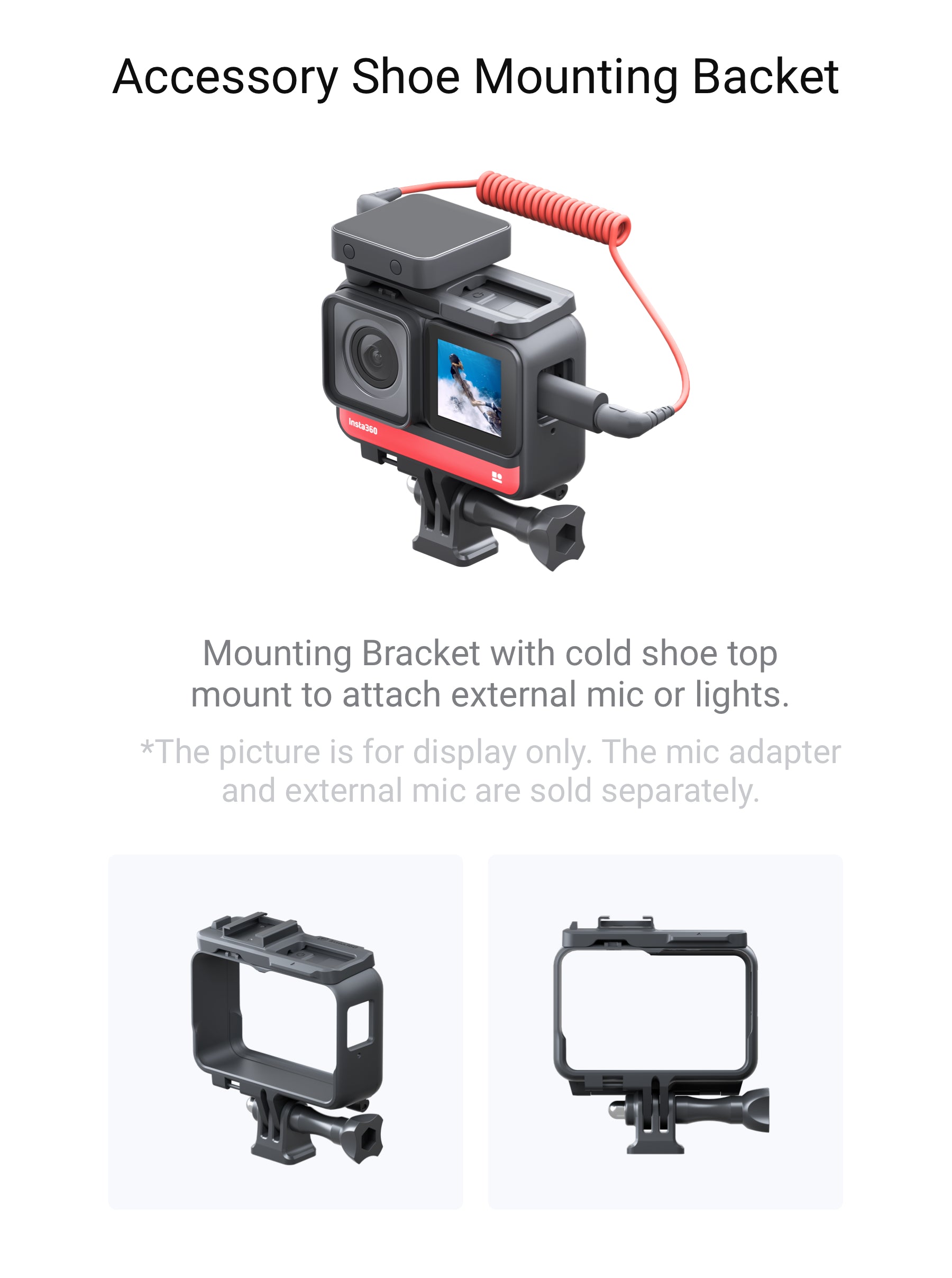 Insta360 ONE R Accessory Shoe Mounting Bracket SG Seller Ready Stocks