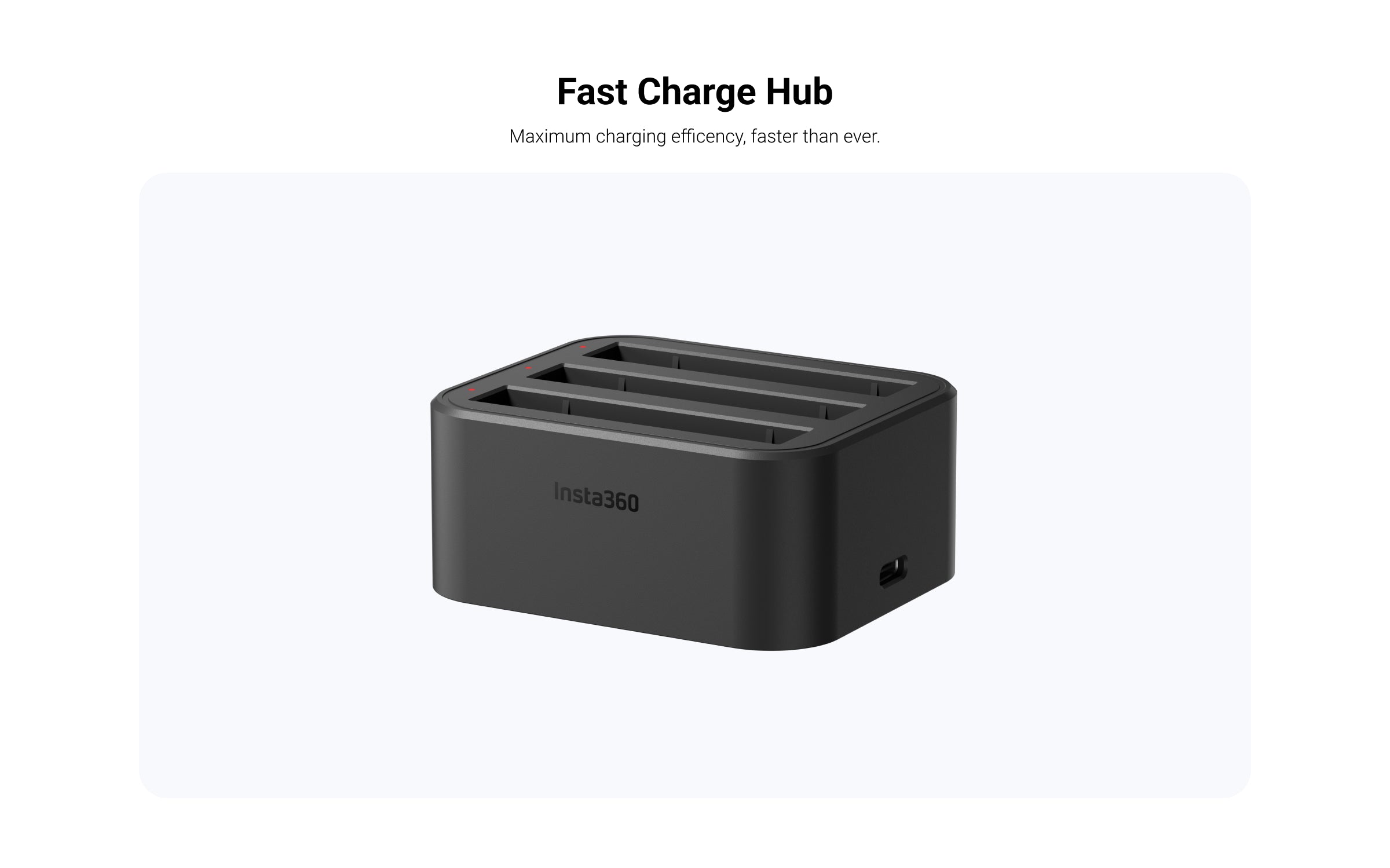 Insta360 X3 Fast Charge Hub | Easily fast charge up to three batteries at the same time