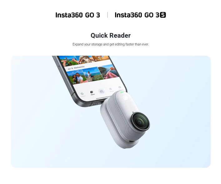 Insta360 GO 3/GO 3S Quick Reader