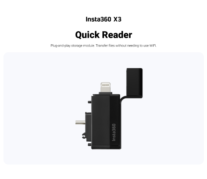 Insta360 X3 Quick Reader