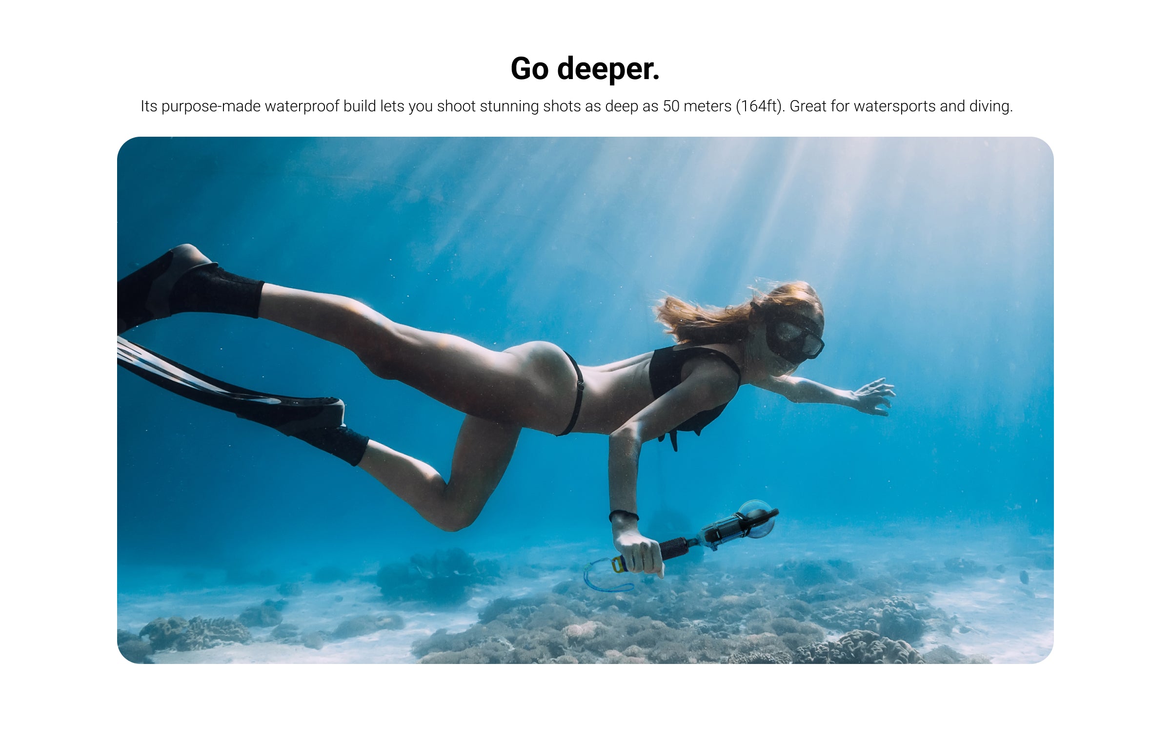 Insta360 X3 Dive Case | Made for underwater use with IPX8 water resistance | Shoot as deep as 50 meters (164ft)