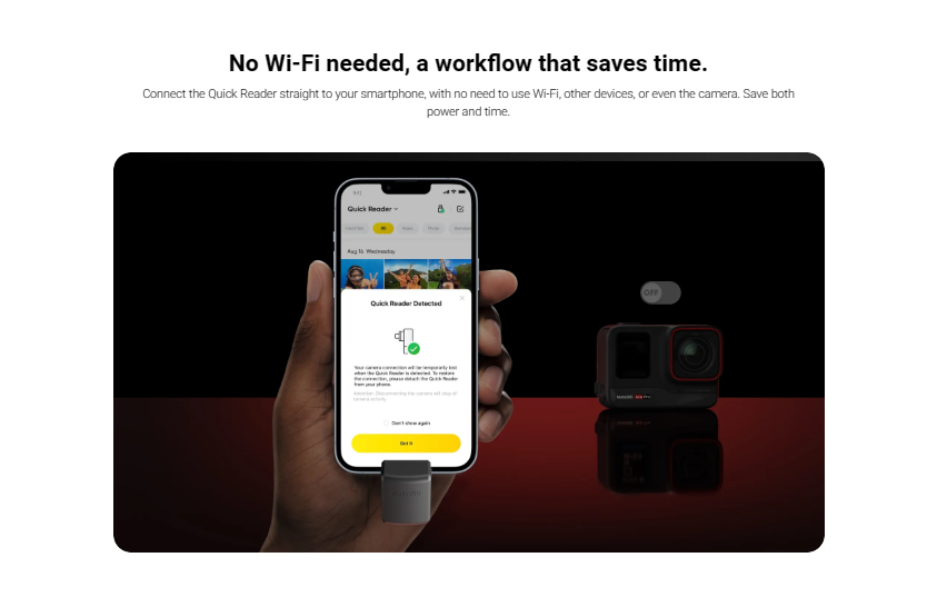 Quick Reader for Insta360 Ace Series ( Ace Pro 2 / Ace Pro / Ace )