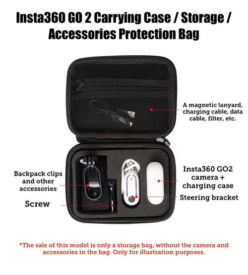 GO2 Carrying Bag / Accessories Protection Carry Case for Insta360 GO 2 Camera