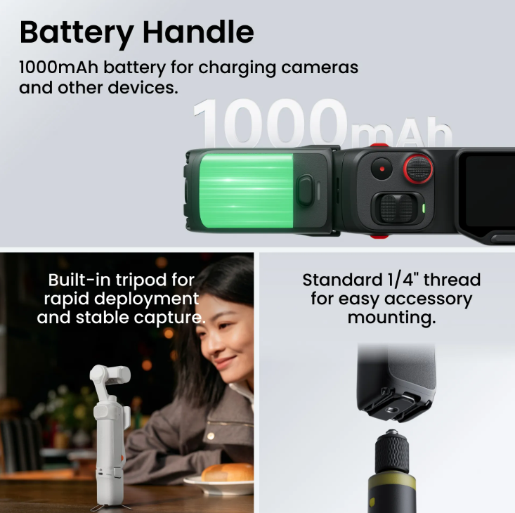 Insta360 Luna Ultra- Handheld Pocket 8K Gimbal Camera with Dual Lenses and Detachable Screen Display (Pre order)
