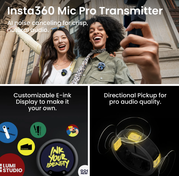 Insta360 Luna Ultra- Handheld Pocket 8K Gimbal Camera with Dual Lenses and Detachable Screen Display (Pre order)