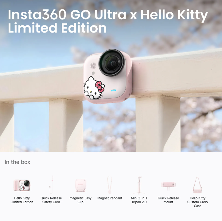 (Pre-Order) Insta360 Go Ultra Hello Kitty Limited Edition Sakura Pink
