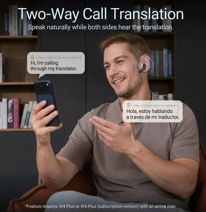Timekettle W4 Plus - AI Interpreter Earbuds Pocket AI Interpreter, Understand Clearly, Translate Accurately Anywhere