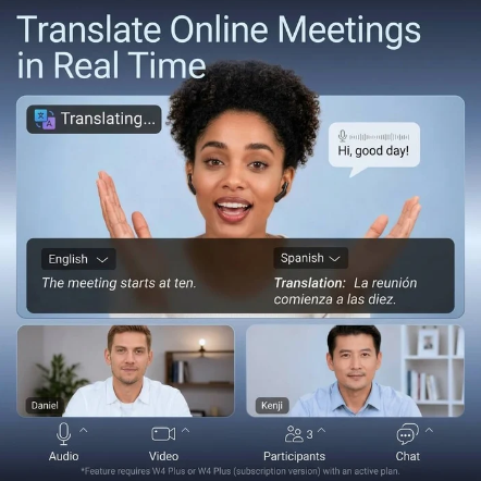 Timekettle W4 Plus - AI Interpreter Earbuds Pocket AI Interpreter, Understand Clearly, Translate Accurately Anywhere