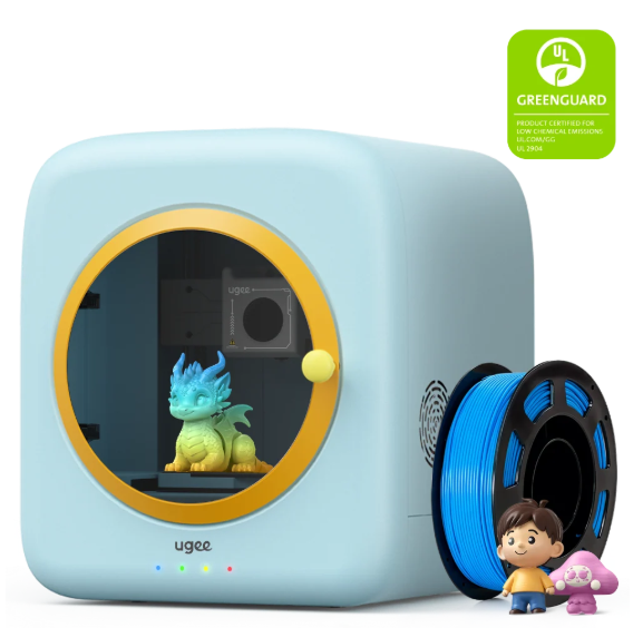 (Pre-order) Ugee Funbox 3D Printer- One click print, Safe & Fun｜Home-Friendly Air Protection｜AI Creative Modeling｜Endless Playful Models