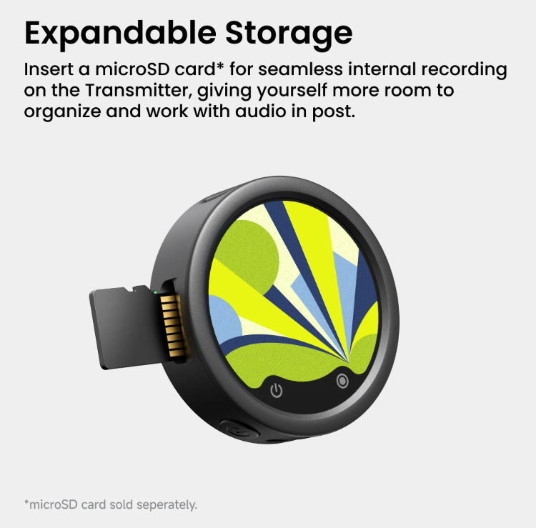 Insta360 Mic - Wireless Microphone, AI Noise Reduction, 32-bit Float Recording, Magnetic Clip, Furry Windscreen