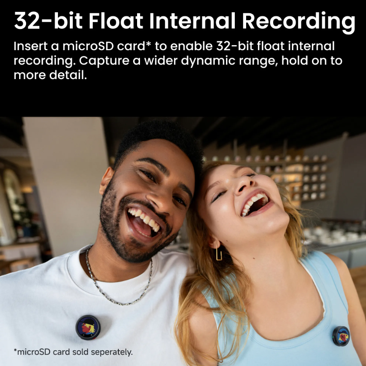 Insta360 Mic - Wireless Microphone, AI Noise Reduction, 32-bit Float Recording, Magnetic Clip, Furry Windscreen