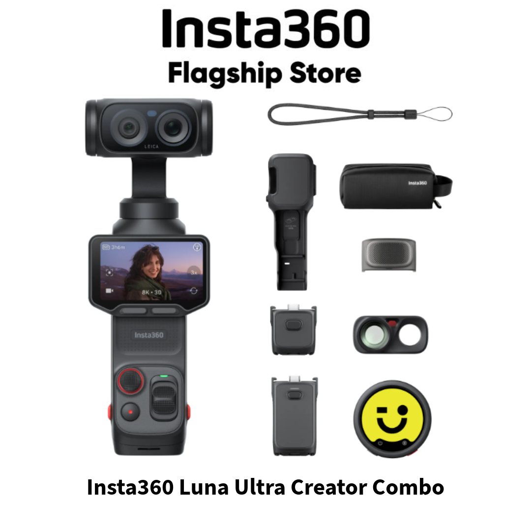 Insta360 Luna Ultra- Handheld Pocket 8K Gimbal Camera with Dual Lenses and Detachable Screen Display (Pre order)