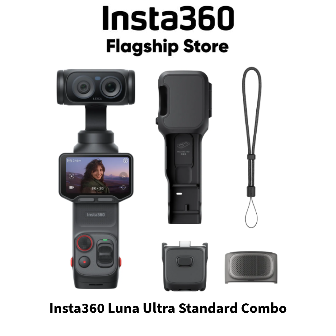 Insta360 Luna Ultra- Handheld Pocket 8K Gimbal Camera with Dual Lenses and Detachable Screen Display (Pre order)