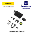 Insta360 Mic - Wireless Microphone, AI Noise Reduction, 32-bit Float Recording, Magnetic Clip, Furry Windscreen