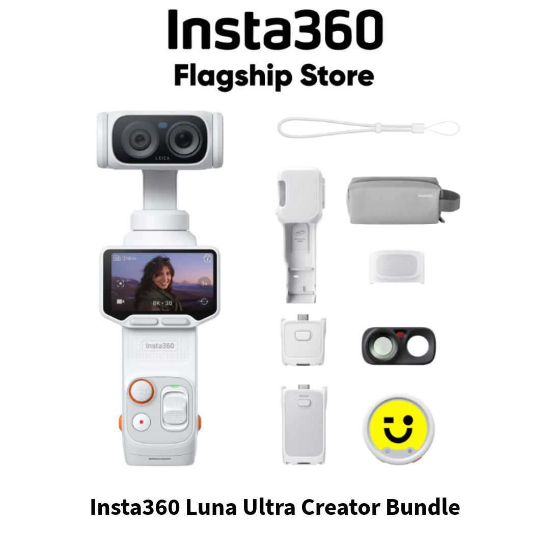 (Pre order) Insta360 Luna Ultra- Handheld Pocket 8K Gimbal Camera with Dual Lenses and Detachable Screen Display