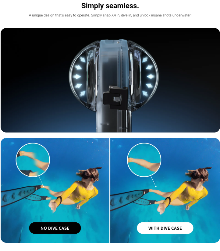Insta360 X4 Invisible Dive Case