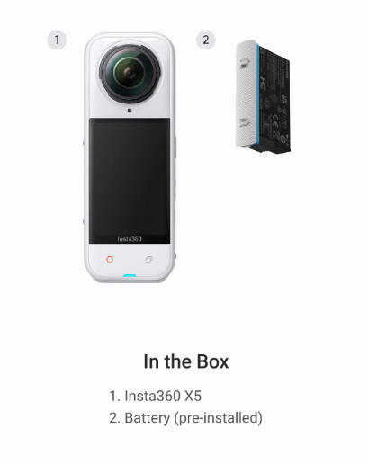 Insta360 X5 Standard Bundle White