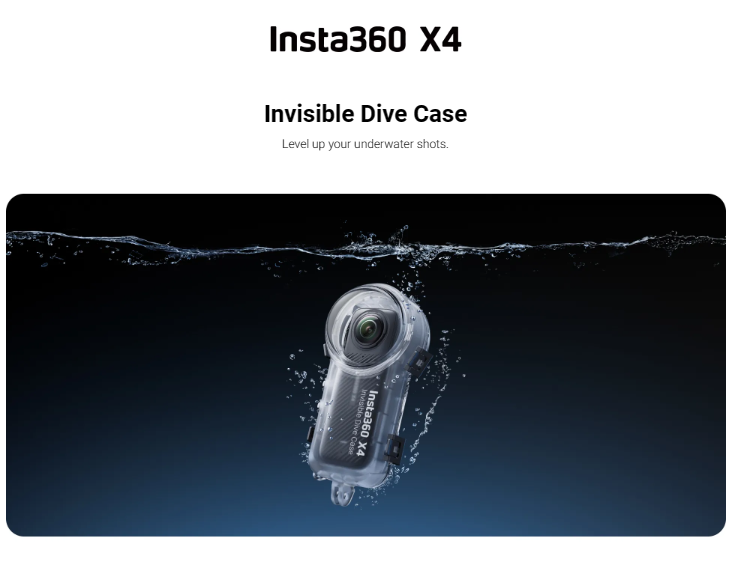 Insta360 X4 Invisible Dive Case