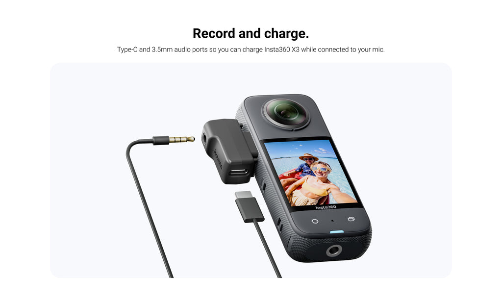 Insta360 X3 Mic Adapter | External microphone adapter for your camera